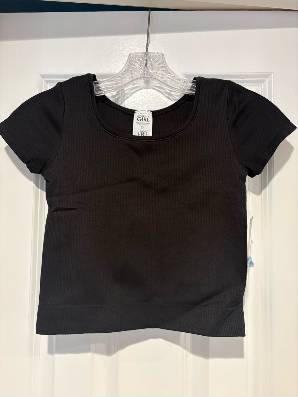 NWT Athleta Girl Rise Above Rib Crop Tee Size L/12